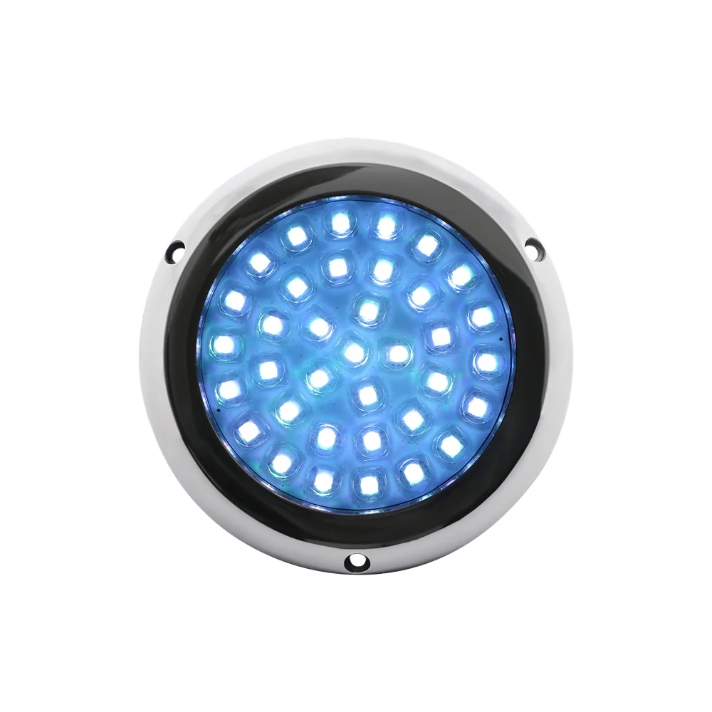 LED Underwater Boat Light 316 Stainless Steel Surface Mounted IP68 Marine Swimming Pool Light for Boat Yacht Cruise Ships