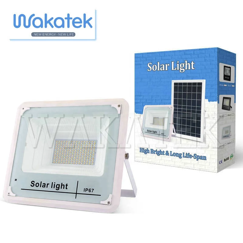  WAKATEK Солнечные 100 Вт лампы для сада с дистанционным управлением Солнечная