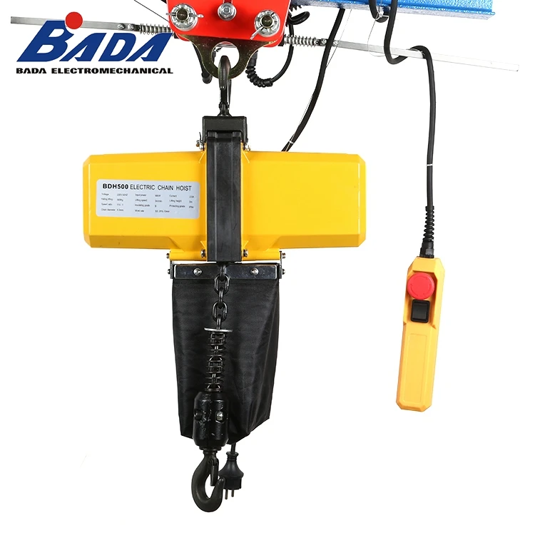 Single hook 120/230V 720/680w 450/500kg electric chain hoist lifting hoist
