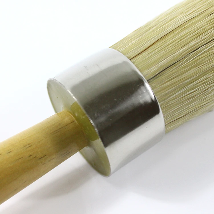 Yep Best price for hog bristle round head chalk paint brush from professional factory