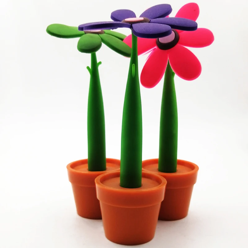 3D Pen Cute Stationery Creative Sun Flower Ball Pen/Flower Pot Style Cute Pen