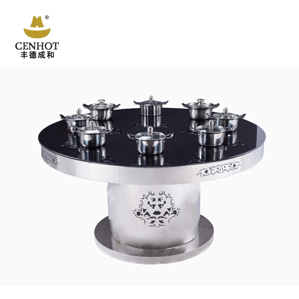 CENHOT Hot Pot Table With Induction Cooker Shabu Shabu Table
