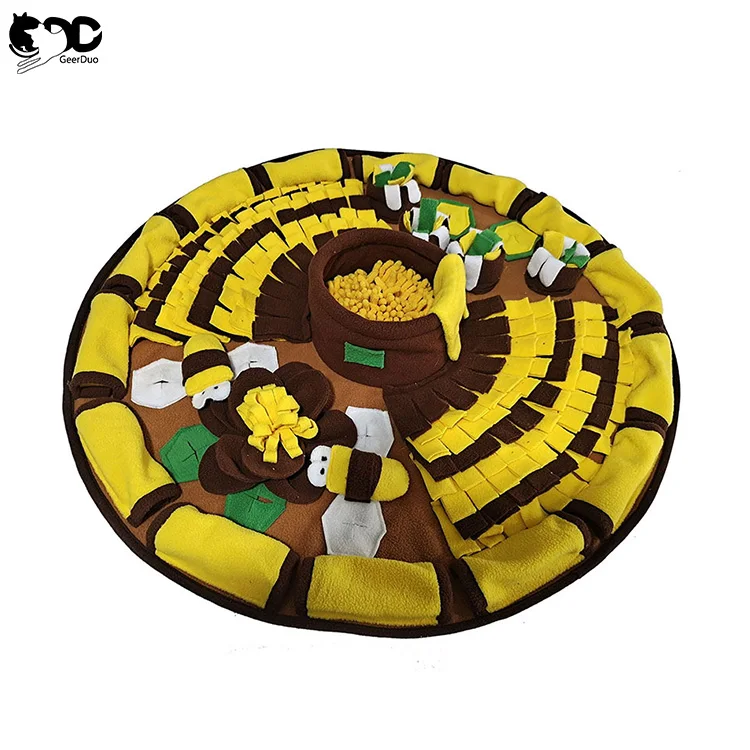 Geerduo Slow Eating Training and Stress Release Cat Doggies Interactive Toys Pet Puppy Sniffing Pad Feeding Mats for Dogs
