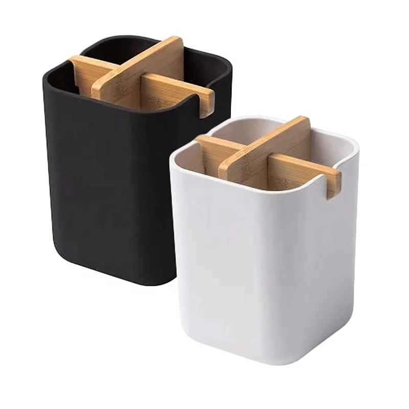 Многофункциональный настольный держатель для карандашей из натурального бамбука, коробка для хранения, чашка для офисных маркеров, ручек