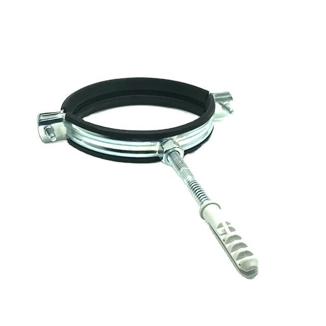 Pipe Clamp with EPDM Rubber and M8+M10 Nut with Hanger hose clamp