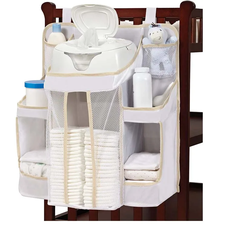 high quality multi-function storage hanging baby nursery diaper organizer