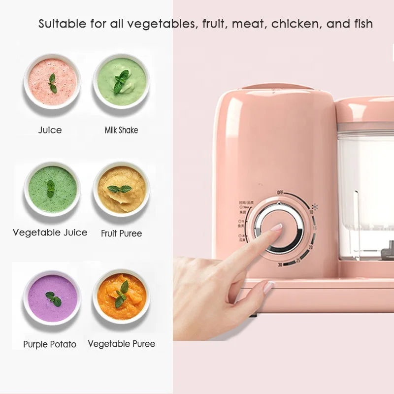 4-IN-1 Baby Food Processors and Steamer Multifunction Baby Food Maker Fruit & Vegetable Puree Mixer Blander Machine
