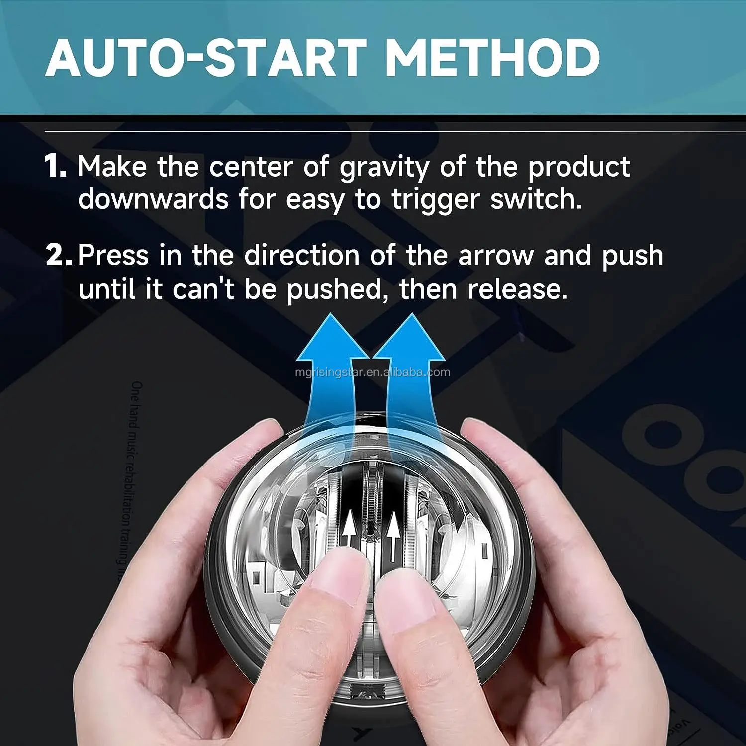 RS Gyro Ball Wrist Power Forearm Exerciser Gyroball Wrist Arm Trainer Exerciser LED Light Gym Forearm Power Wrist Gyro Ball