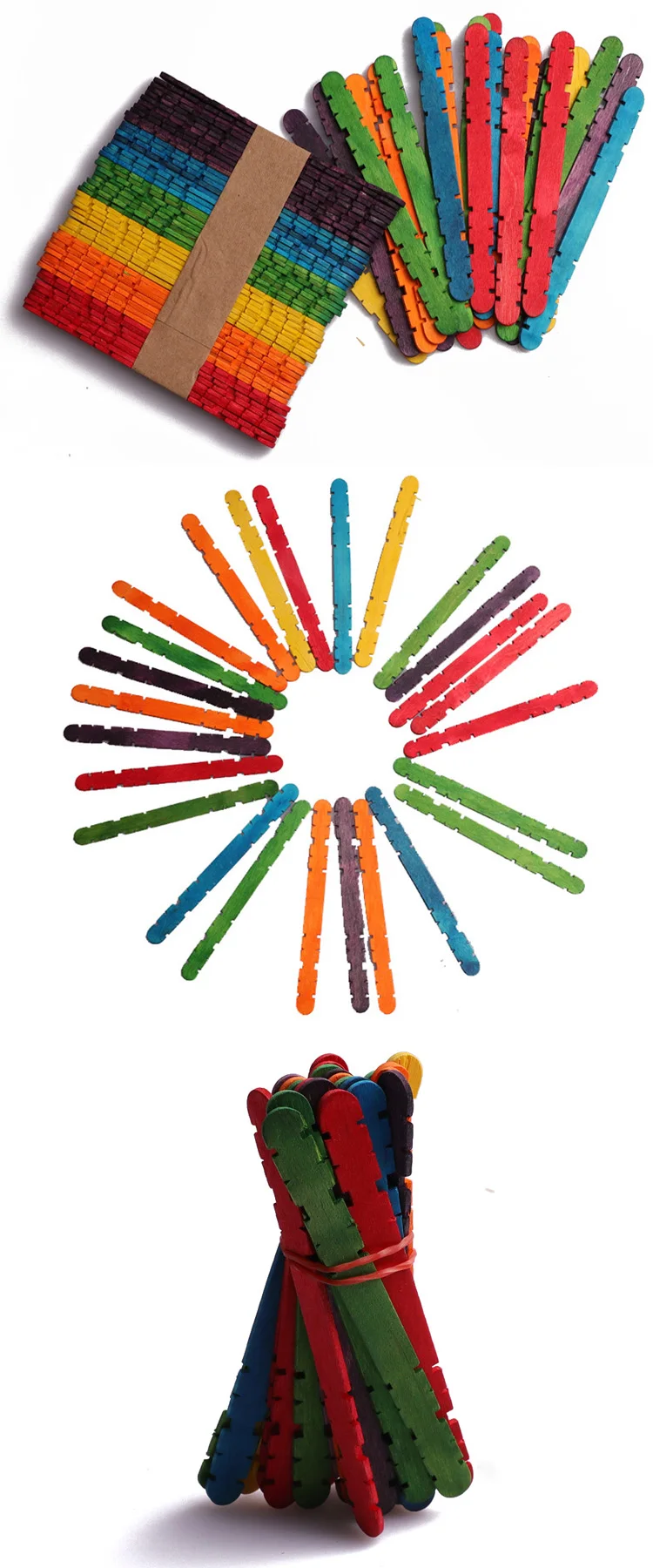 LK-i 08 wooden safety assorted colored match splints birch wood match splints wooden natural color