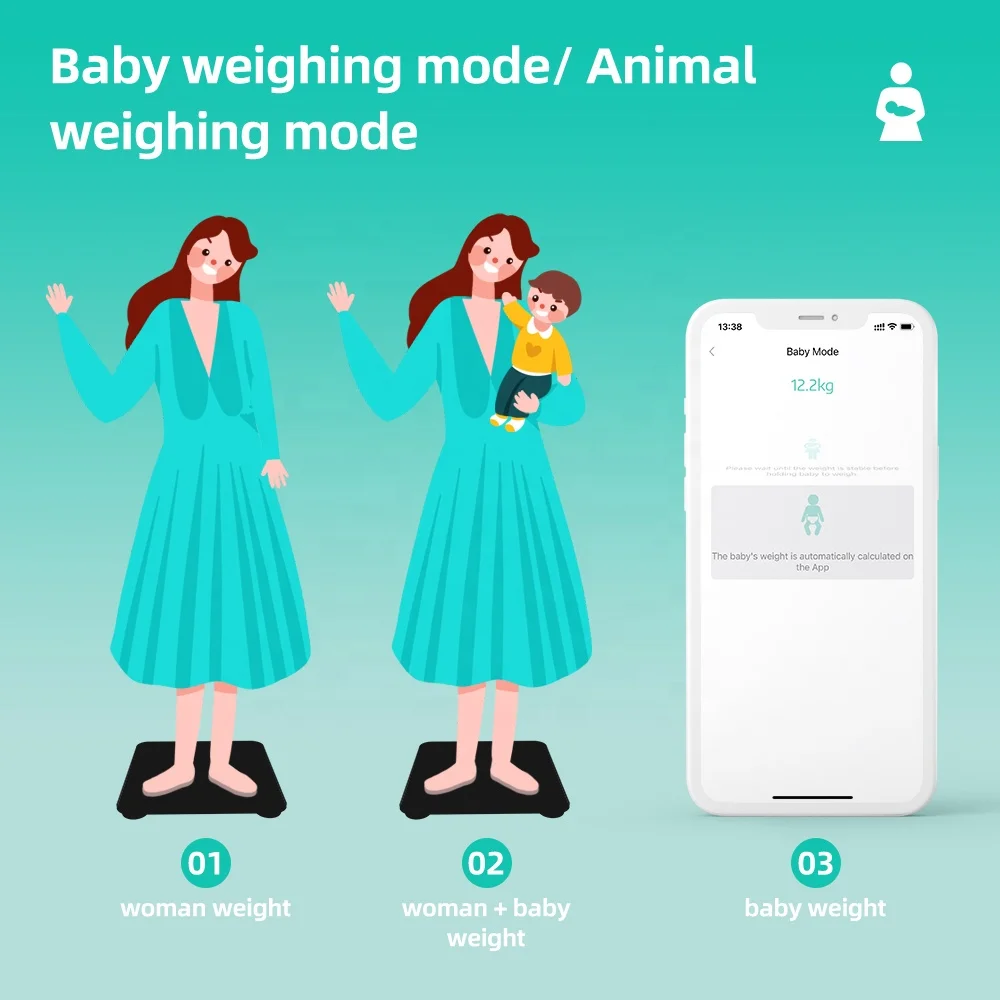 Welland 180kg LED Display Bmi Digital Body Fat Scale Weighing Scale Smart Bathroom Scale