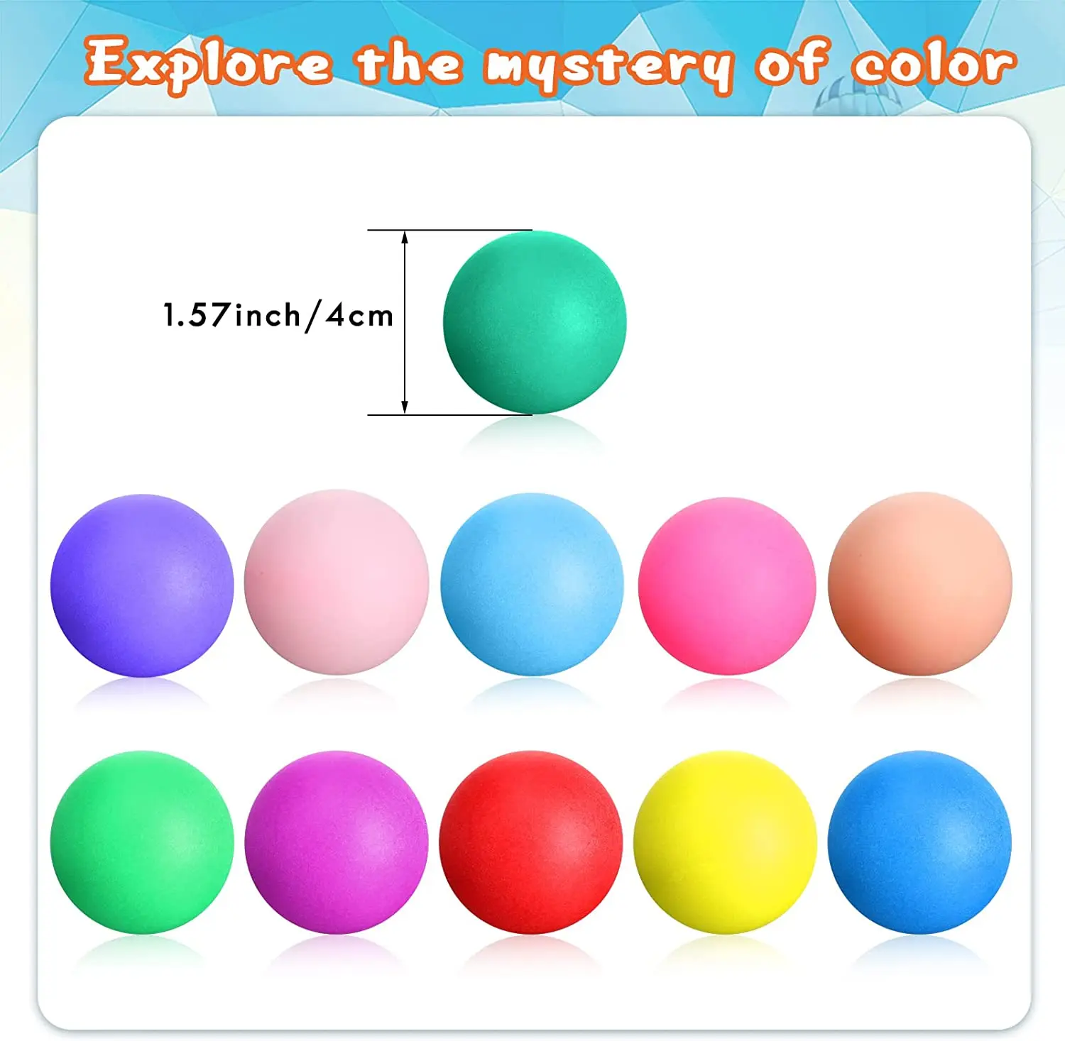 Custom Multi Colored Table Tennis Pingpong Balls Plastic 40mm Ping pong Balls Drinking Game Beer Pong Balls Wholesale