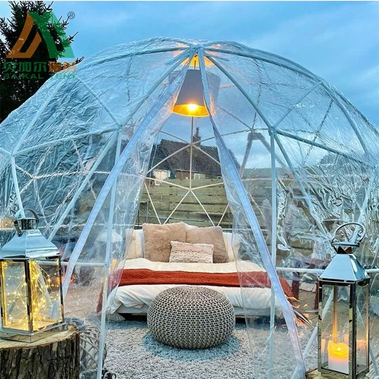 Outdoor Use Geodesic Plastic Dome House For Vacation Rental