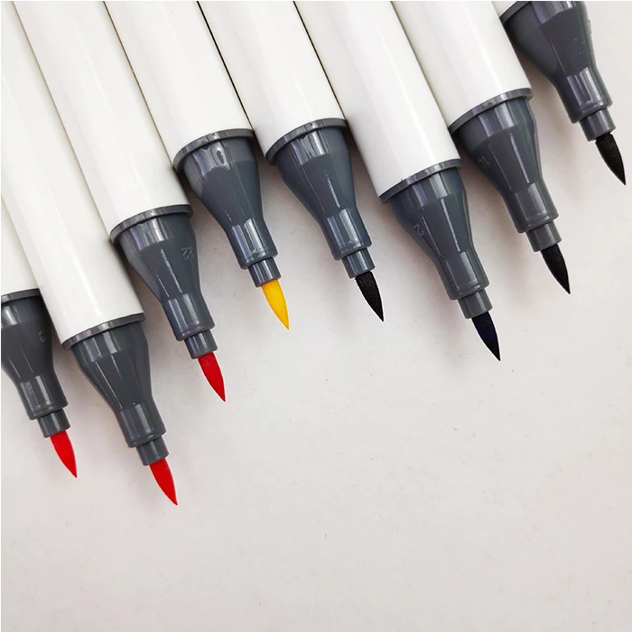 
12/24/36/48/60 Different Colors Alcohol- Based Dual Tip Marker Pen For Painting, Coloring, Sketching and Drawing 