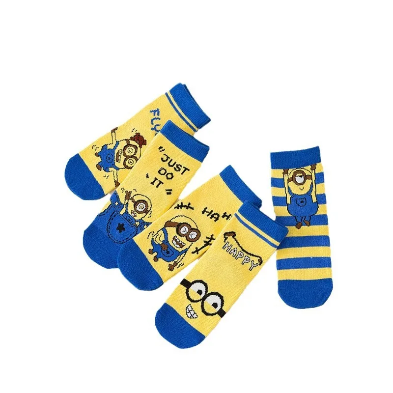 HY-4572 New wholesale Yellow People Socks boy Girl cartoon Bear baby kids children breathable knitted sport unisex sock
