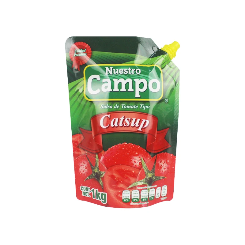 Food Grade Stand Up Spout Pouch  Tomato Sauce Juice Drink Packaging Bags