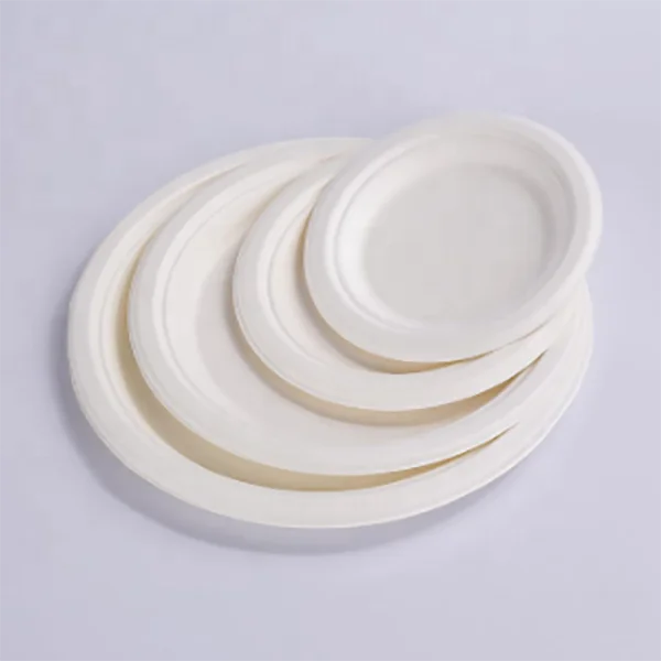 
7 inch lace plate biodegradable containers sugarcane pulp bagasse price disposable dinnerware tableware set paper box disposable 