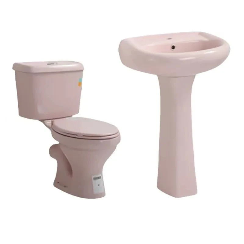 AIDI Economic Bathroom Combination Two Piece Toilet and Basin set Bathroom Twyford Commode