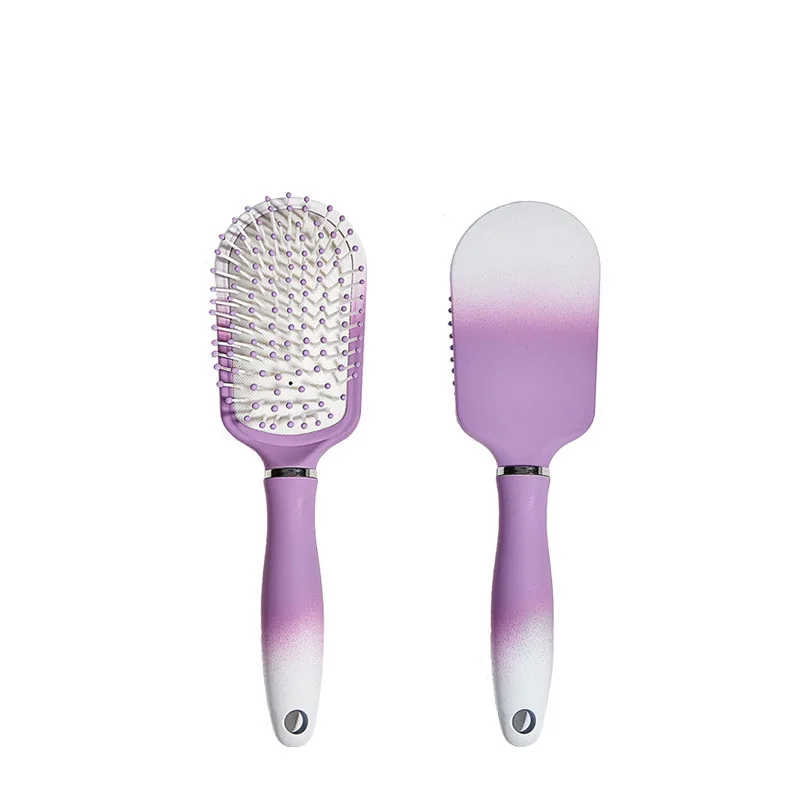 
Gradient purple hair massage comb straight smooth hair comb anti-static multifunctional air bag comb 