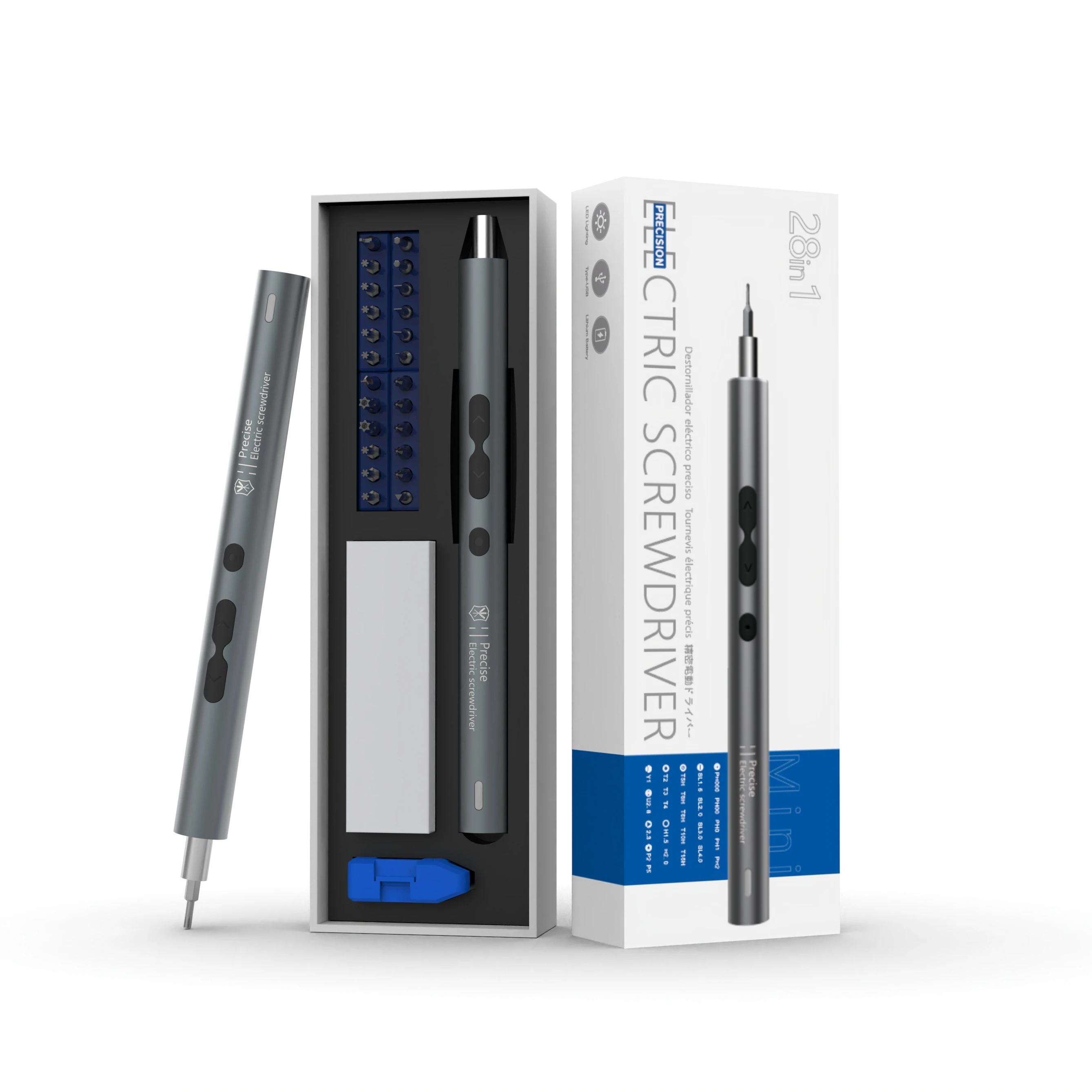 OEM 28 In 1 Electrical Precision Screwdriver Set Computer Tool Kit Cordless Magnetic Screwdriver Set Phone Repair Tool Kit