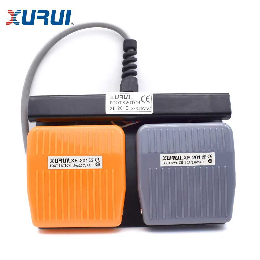 110v plastic double pedal foot switch for industrial equipment