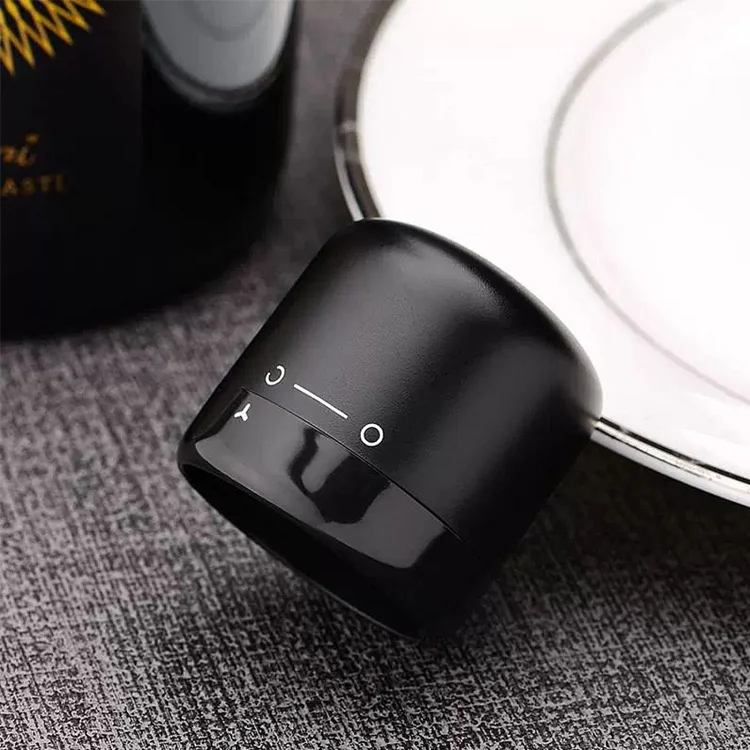 Kingze Custom Silicone ABS Swivel Lock Wine Bottle Stopper Eco-friendly Mini Vacuum Wine Champagne Stopper