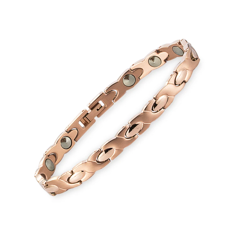 Bio Energy Health Bracelet Spot 18k Rose Gold OEM Religious Bracelet Pure Titanium Bracelet Lady Germanium