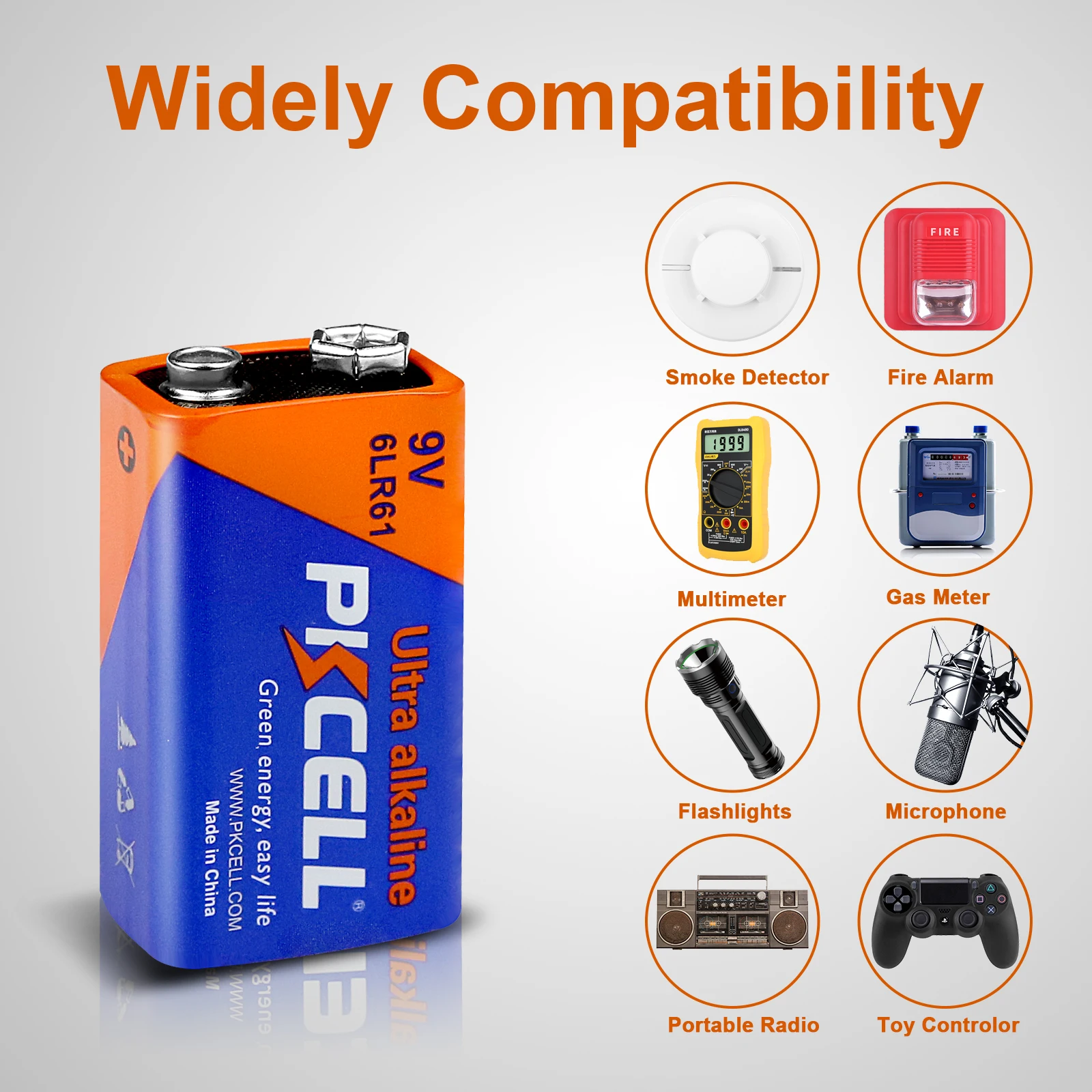 Top quality 6LR61 alkaline disposable batteries 9V dry battery for microphone