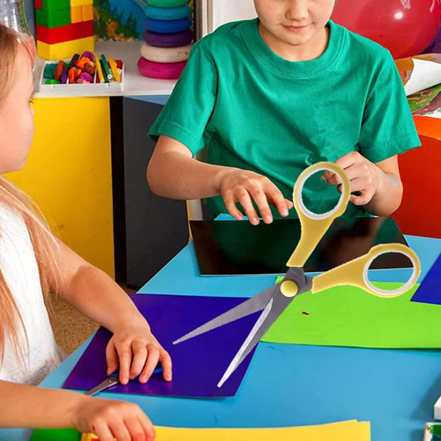 Школьные Ножницы для детей 6 5 дюйма Острые рукоделия ножницы творчества и с мягкой