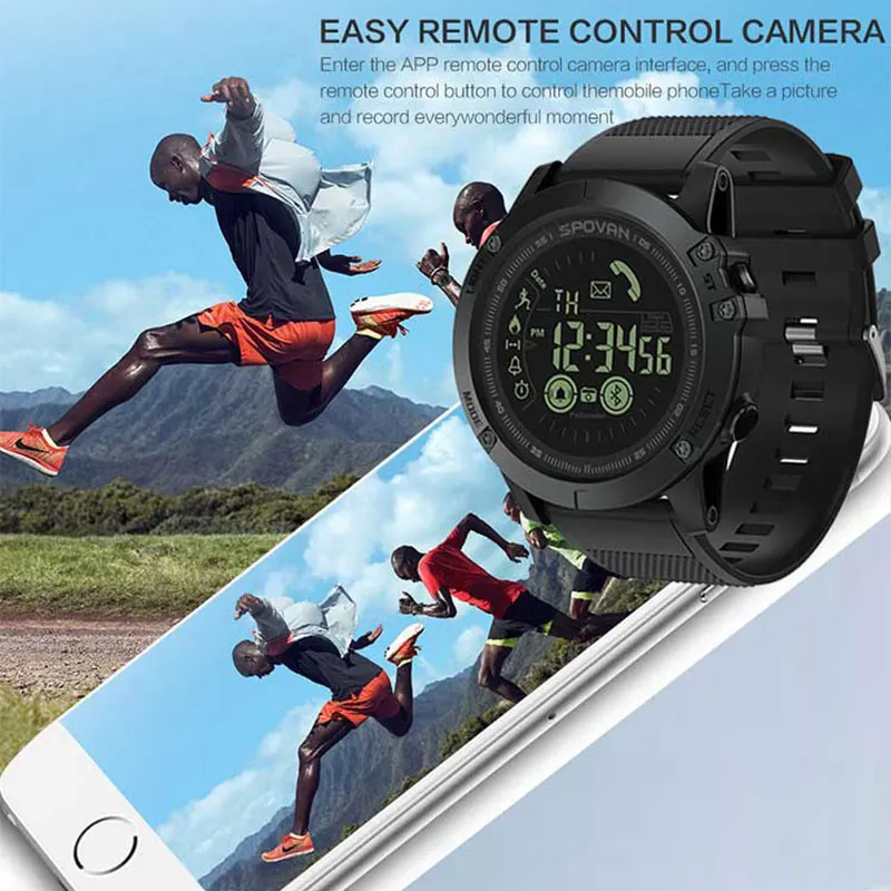 Spovan Waterproof Android Battery Replacement Men Fitness Tracker Relog Inteligente Smart Watch