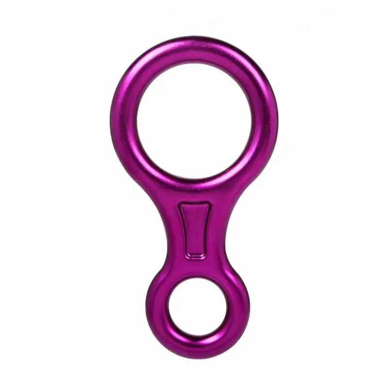 Mountaineer Hook Aluminum Figure 8 Descender Climbing Rescue Descender Rappelling Rope For Rock Climbing Mountaineering Rappel
