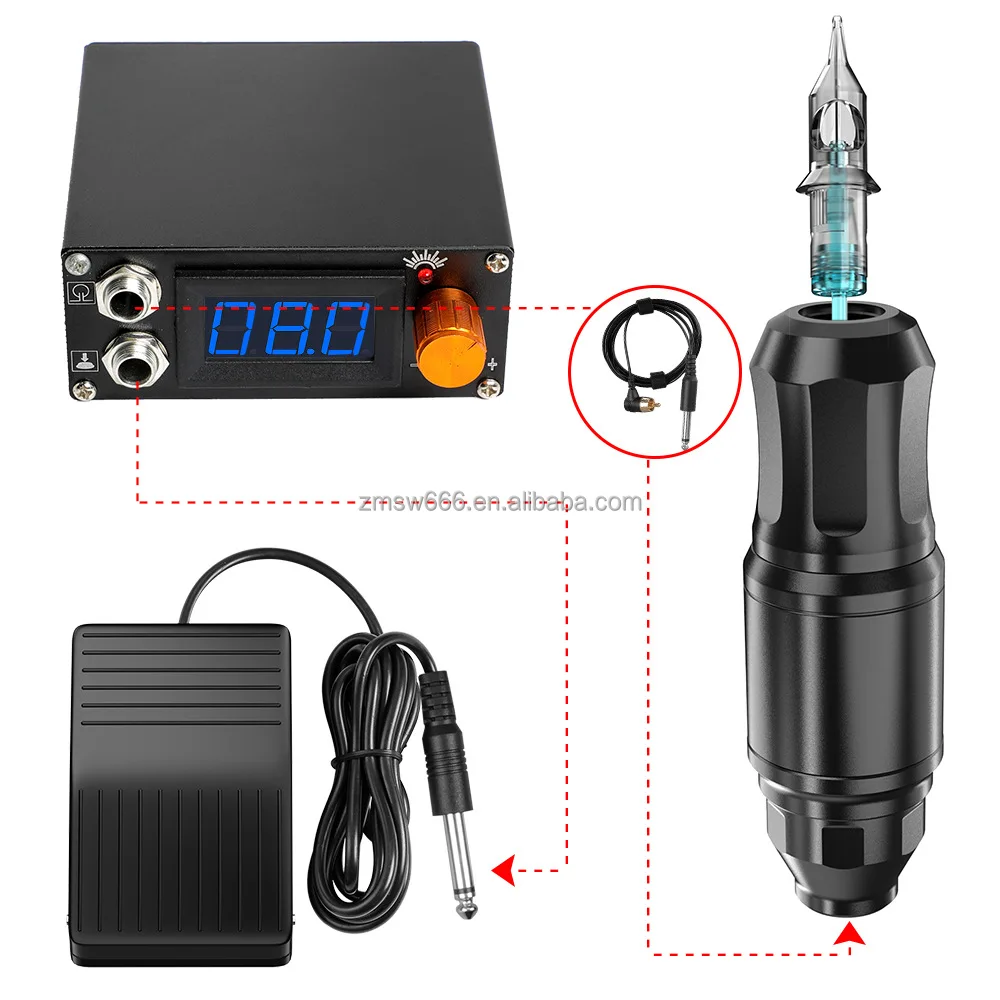 2022 Newest Custom Logo Supplier  Tattoo Machine oil cartridge and battery pen permanent make up machine