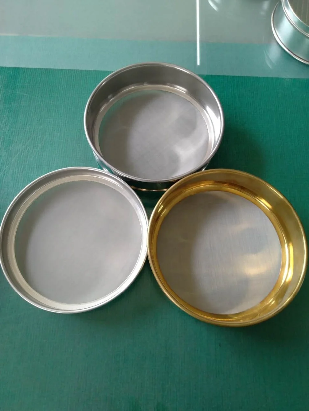 5 10 20 30 45 70 90 Micron Mesh Custom Soil Brass Sieve Set