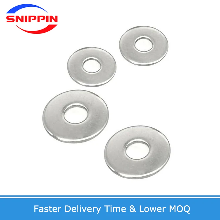 304 316 Stainless Steel Large Size Flat Washer ANSI/ASME B18.22.1(USS) 3/16 1/4 5/16 3/8 7/16 1/2 9/16 5/8 3/4 7/8 1 1-1/2