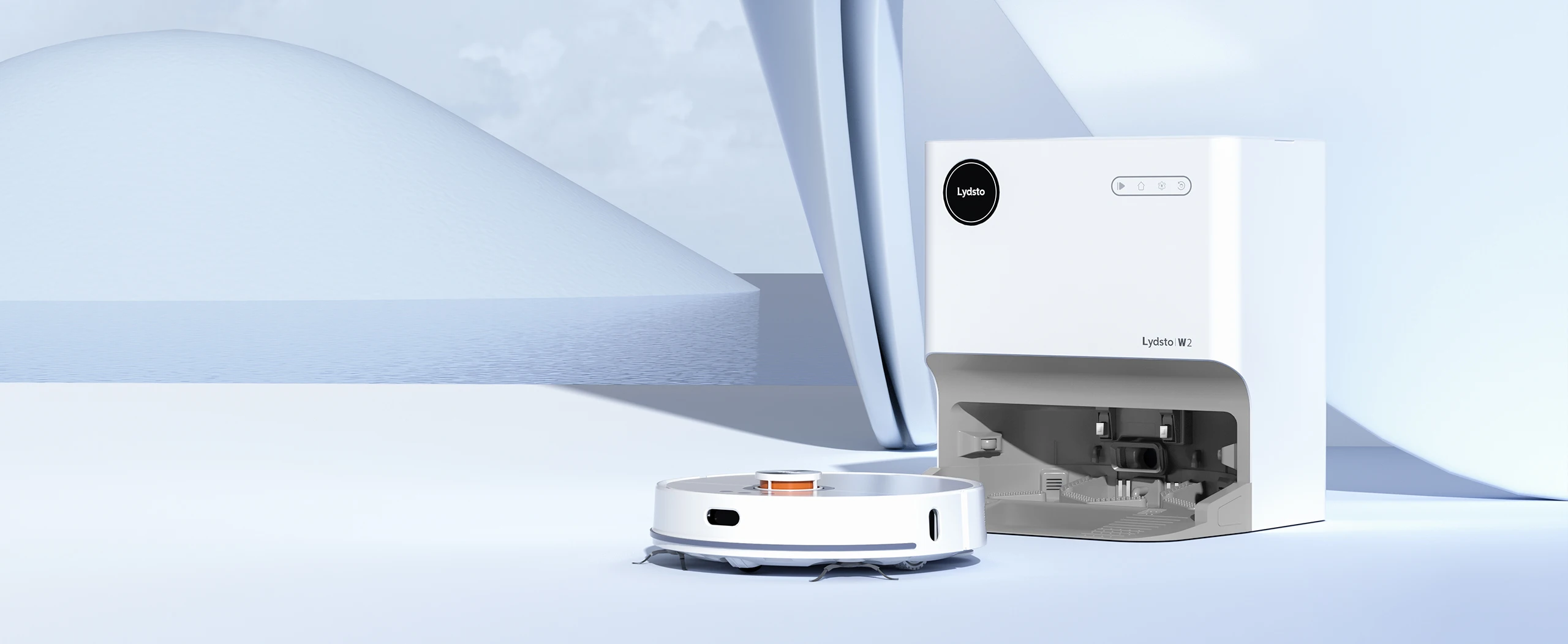 Xiaomi Lydsto W2 self-cleaning sweeping mopping and hot air drying intelligent APP control vacuum cleaner 5000Pa suction