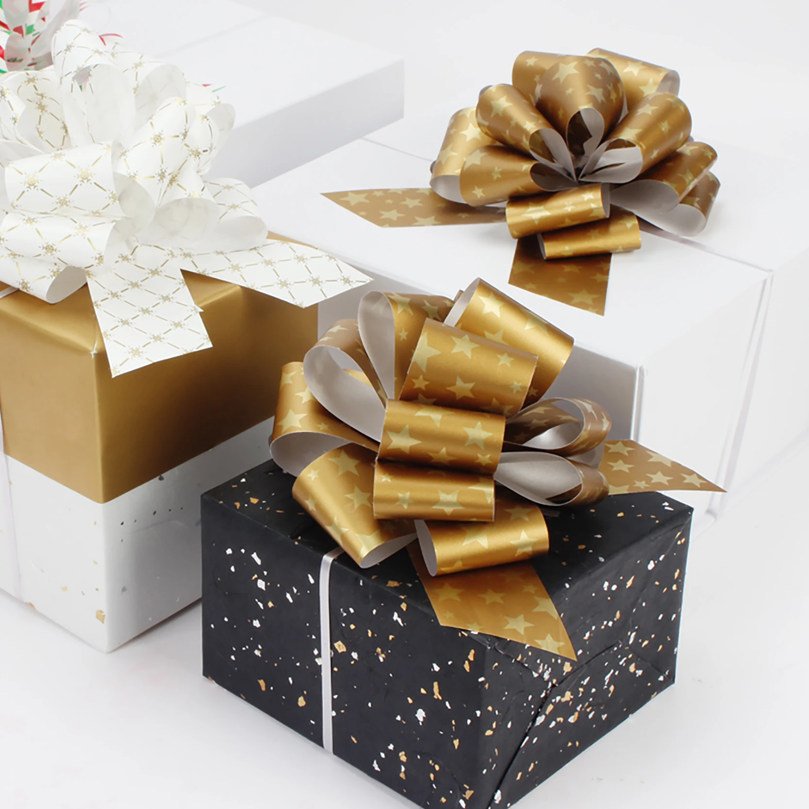 5 Inch Pp Ribbon Gift Bow Pull Bows for Packaging Christmas Decoration