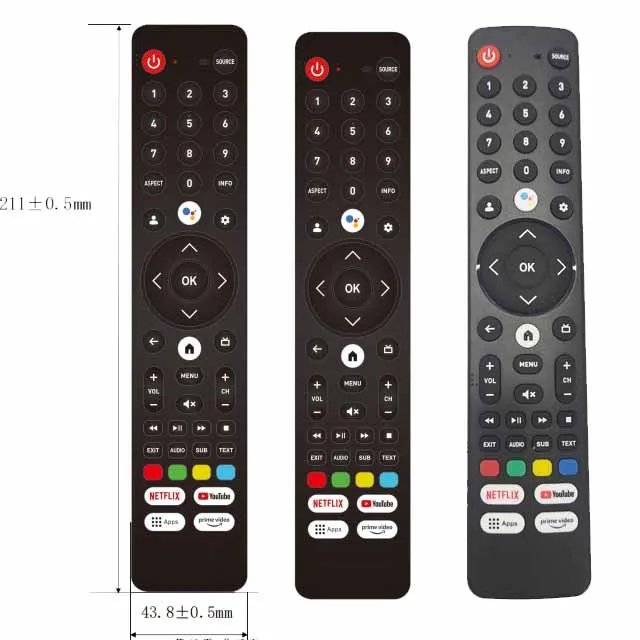BT IR wireless NETFLIX  Youbube APPs PRIME VIDEO  google TV voice control remote  Bluetooth function  47 keys