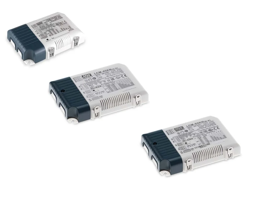 Meanwell LCM Series KNX Led Driver LCM-25KN LCM-40KN LCM-60KN Current select Via switch Built-in KN Interface Led power supply