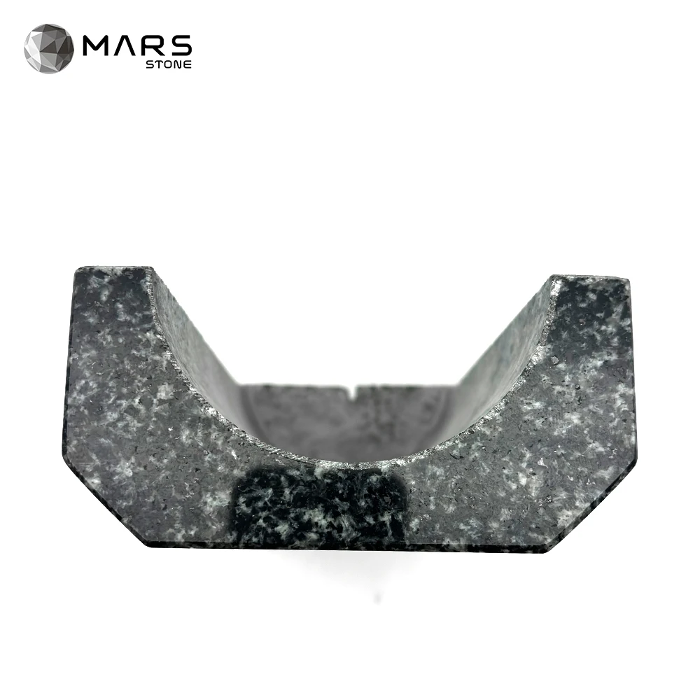 China Factory Black Granite Flower Memorial Grave Vases Customized Size Flower Vases Granite Pot For Cemetery Graves Tombstone