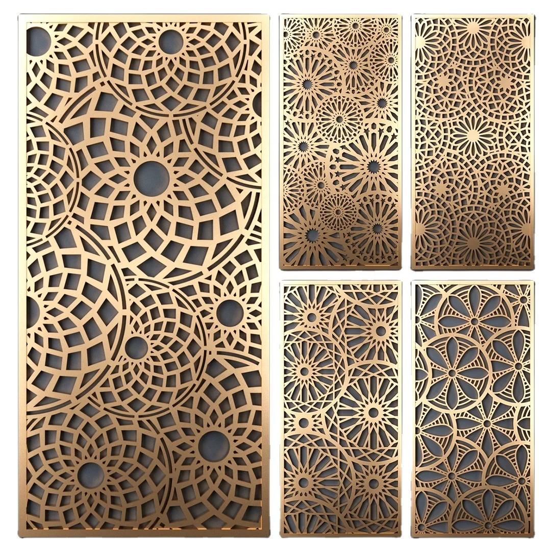 Wpc Privacy Screen Fence Panels CNC Cut Garden Composite Wpc Decorative Screen