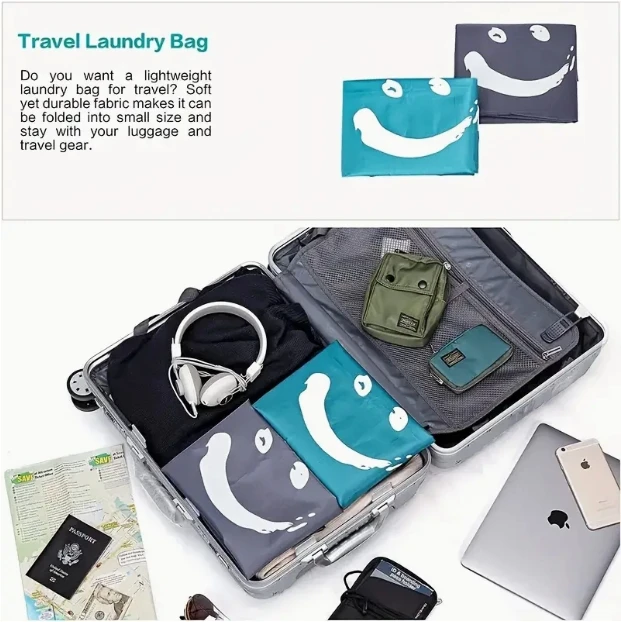 Travel Laundry Bag, Dirty Clothes Organizer, Large Versatile Drawstring Pouch