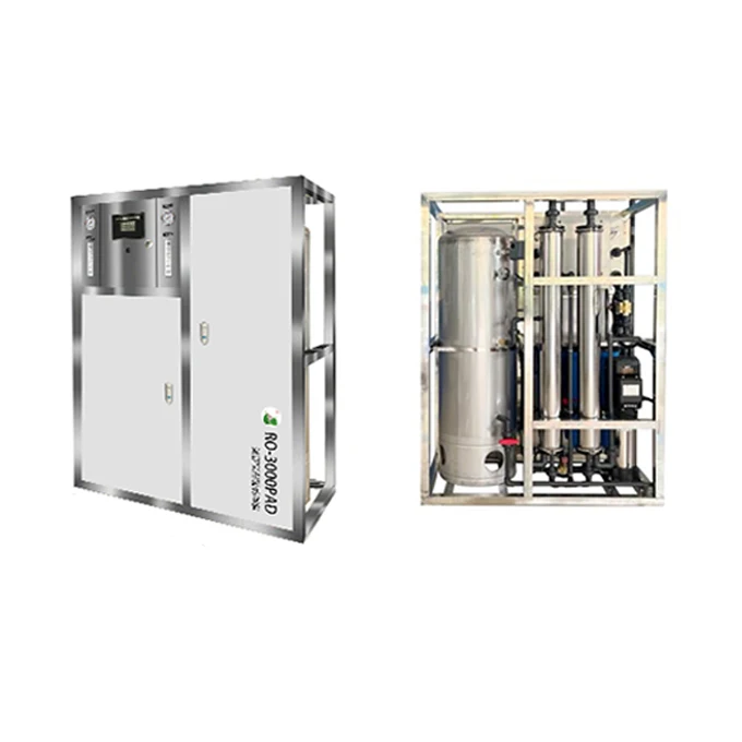 High End 6000 GPD wholesale Small Storage Alkaline Pure RO Water Treatment Equipment With SS Water Tank