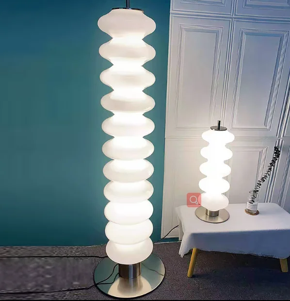 Modern simple Danish Internet celebrity living room vertical lamp Nordic candle gourd bedroom designer homestay floor lamp