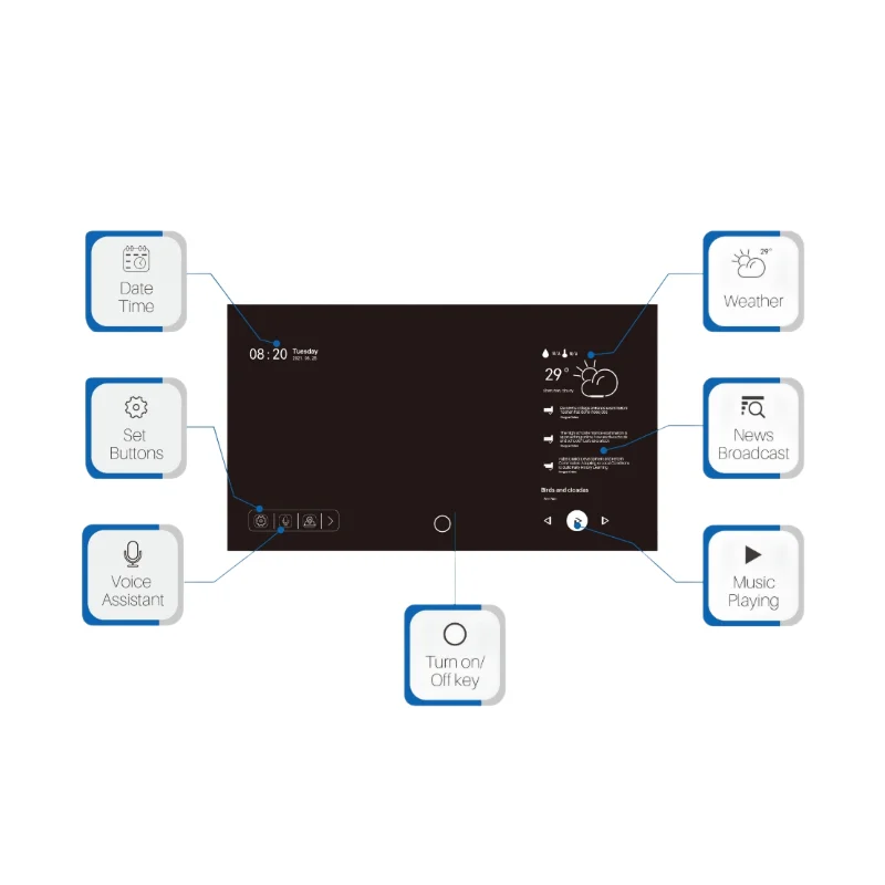 Intelligent Mirror Android System Waterproof Smart Magic Mirror TV LED lighting Bathroom Smart Mirror