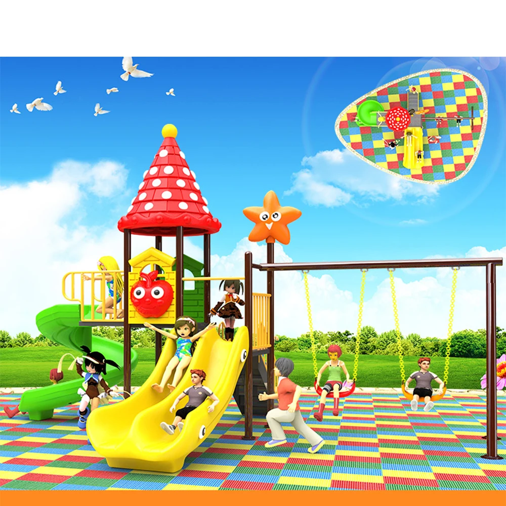 Mini Play Set Outdoor Kids Playground With Climbing Slide And Sandbox For Toddlers Children