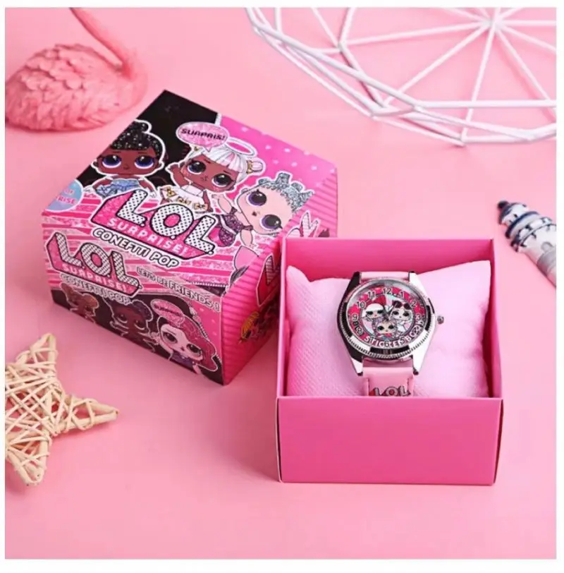 Fashion Cartoon Kids Watches with Colorful Retail box Princess Children Clock Smart watch For Birthday Gifts