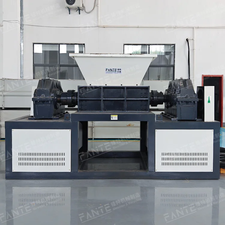 industrial double shaft scrap plastic shredder machine price for recycling wastes plastic