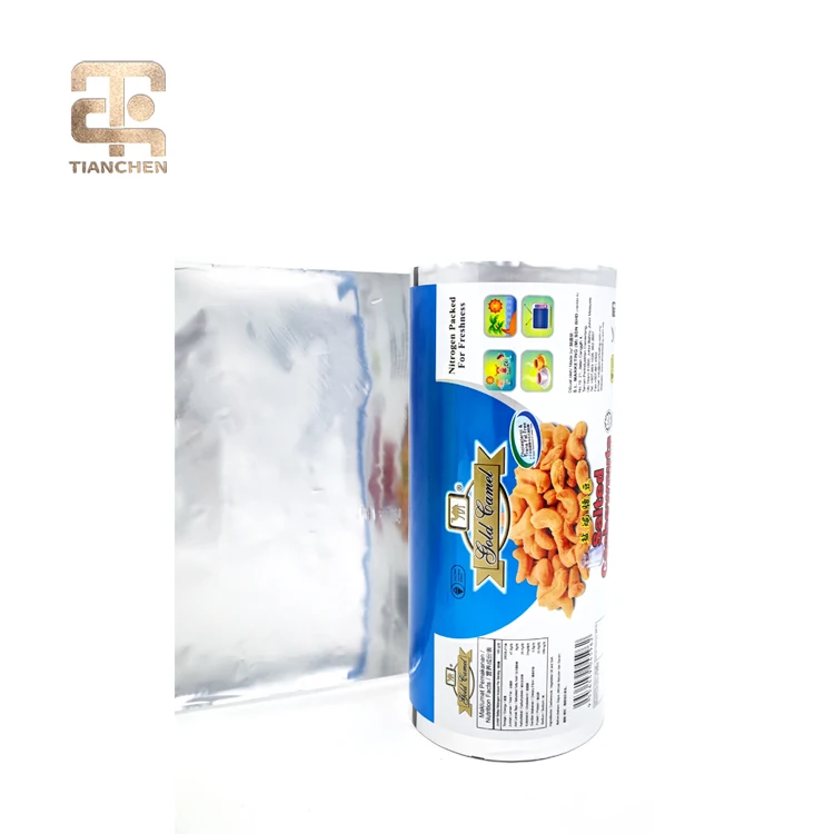 Custom Print Flexible Automatic Packing Material Food Grade Laminated Plastic Film Roll