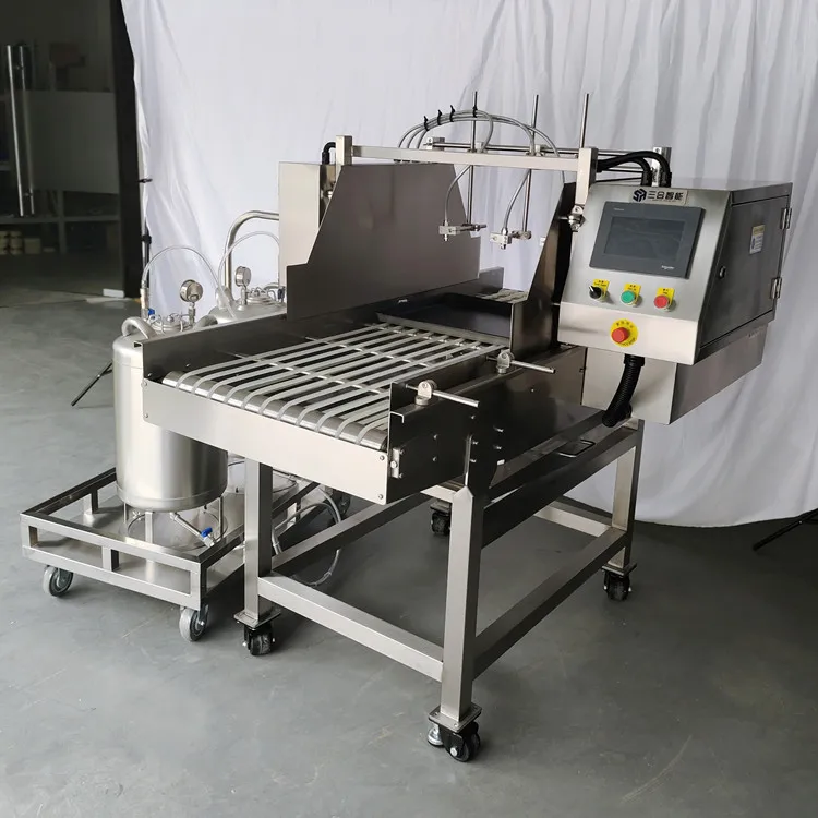 Sanhe automatic high precision moon cake pain egg liquid sprayer pastry dessert coffee sugar syrup spraying machine