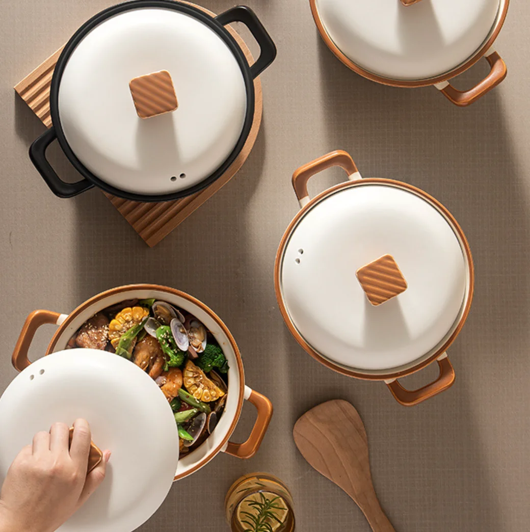 Large capacity stone pot Japanese gas high temperature resistant ceramic sand casserole pot stew soup ceramic casserole