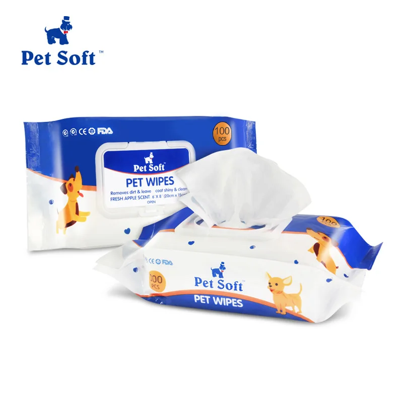 Wholesale 80pcs-100pcs  Pet Wipe Pet Cleansing Wipe Cats And Dogs